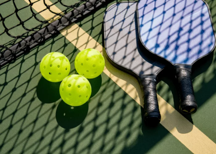 Arena adventure for pickleball players 1 Pickleball bats and balls